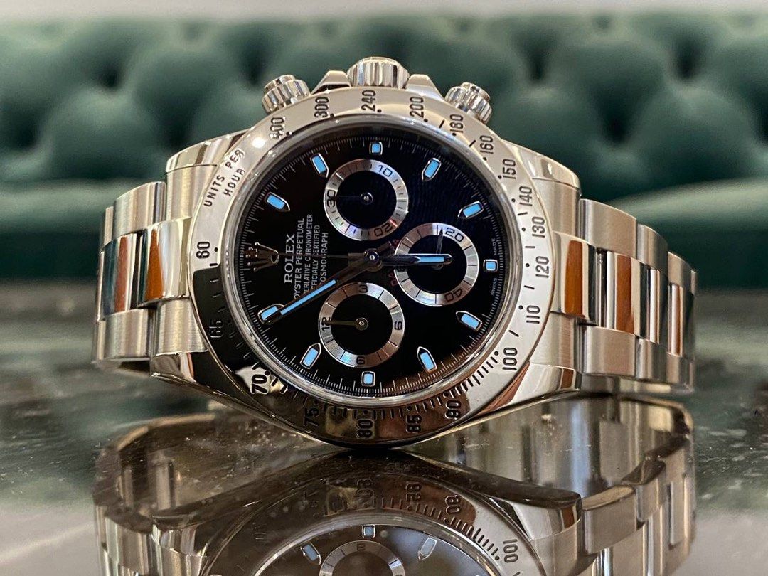 ROLEX DAYTONA 116520 Black Dial Full Steel Cosmograph