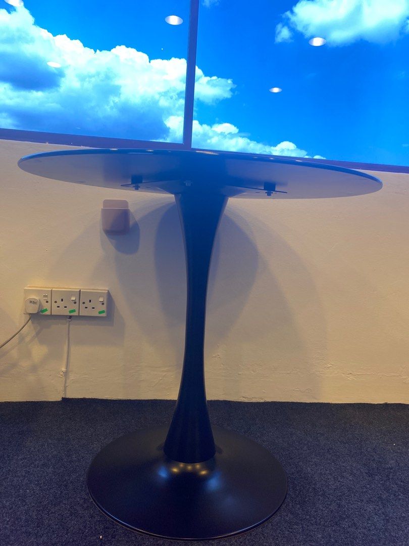 Round glass table, Furniture & Home Living, Furniture, Tables & Sets on