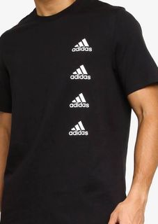 [RUGI SALES🥵] Adidas Men Essentials Gradient Tshirt Multi Logo Tshirt