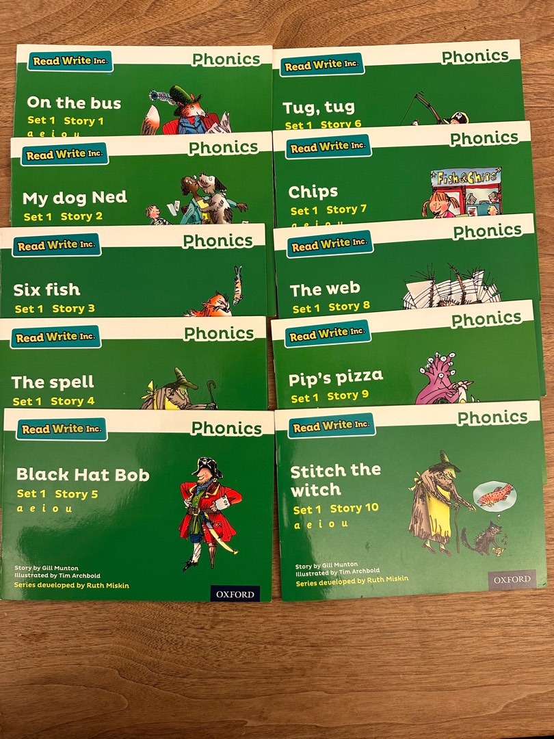 RWI Read Write Inc green book set 1, 興趣及遊戲, 書本 & 文具, 教科書 Carousell