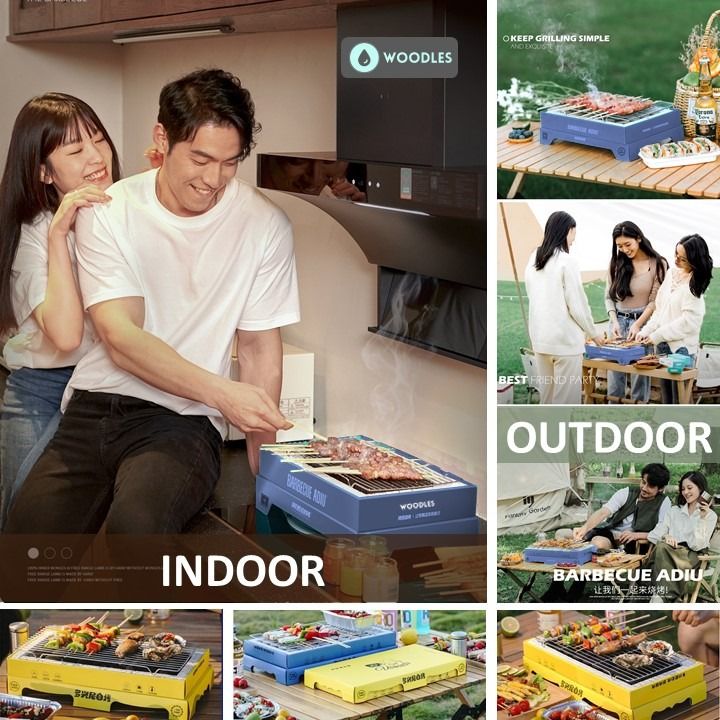 [SG Stock] Woodles Disposable BBQ Pit Fast Burning Charcoal Heat