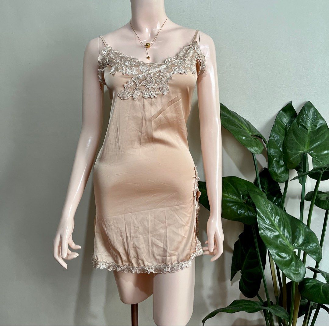 SILK nude lingerie sleepwear xs to s Women s Fashion Dresses