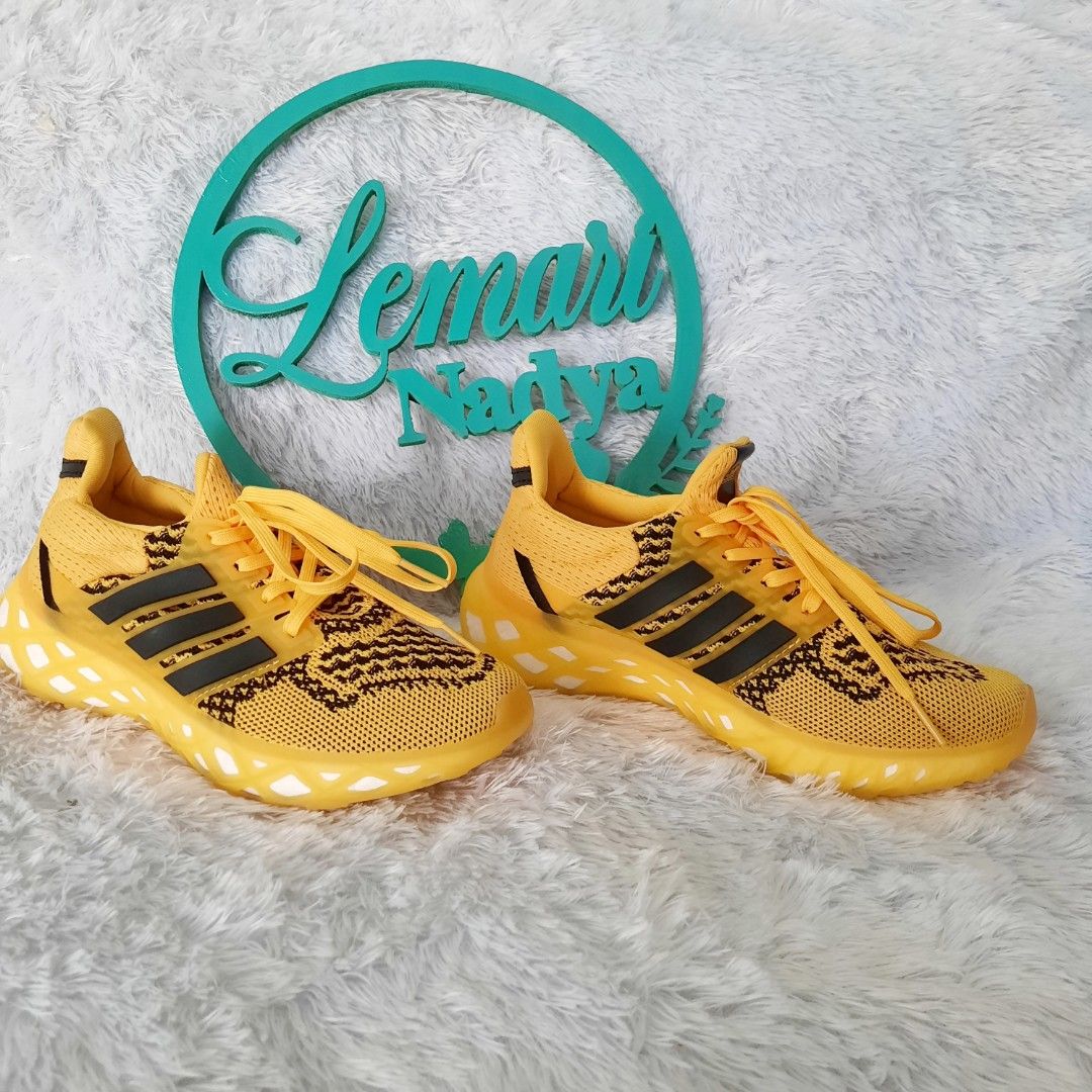 Size 37,5, insole 23cm] Adidas Ultra Boost Web DNA Yellow Yeezy Ultraboost  Preloved Shoes Sepatu Thrifting, Fesyen Wanita, Sepatu di Carousell