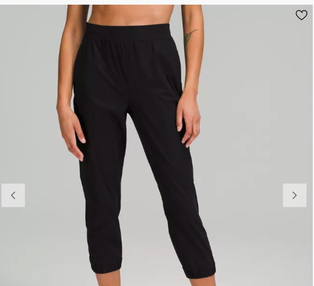 Size 4) Lululemon Adapted State High-Rise Cropped Jogger 23 - Black,  Women's Fashion, Activewear on Carousell