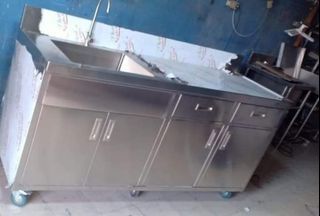 Stainless Cabinet with Sink and Drawer