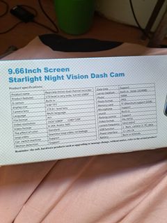 Starlight Dash Cam 9.66" Brand new in Box