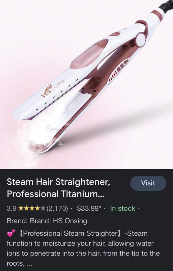 steam hair straightener