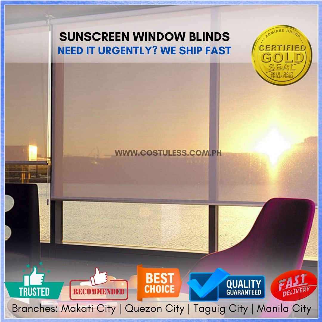 SUNSCREEN WINDOW BLINDS, Window Blinds, Motorized Wooden Blinds, Window