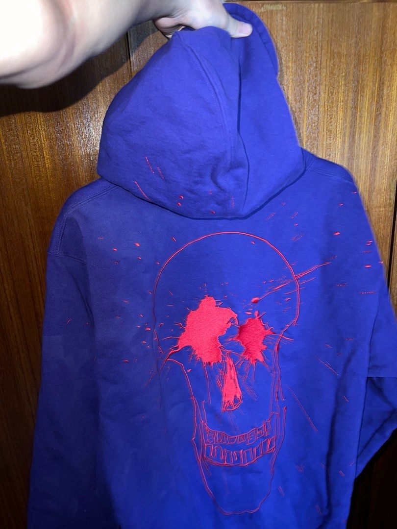 Supreme Ralph Steadman Skull Hooded Sweatshirt - Purple (Size M