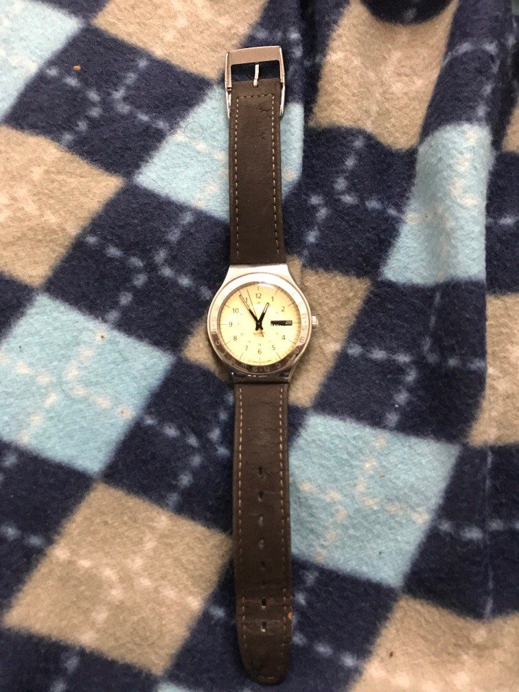 Swatch Irony Stainless Steel Patented Water Resistant Watch Swiss Made