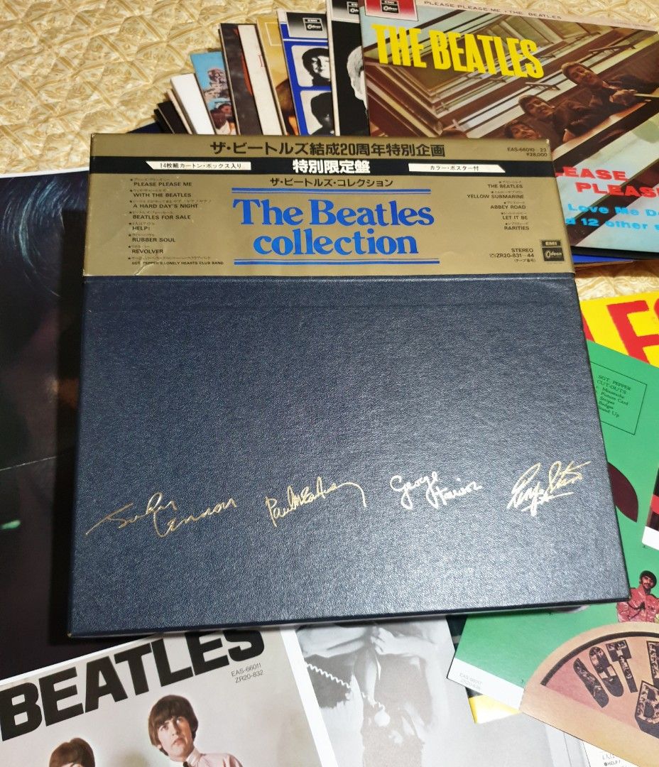 The Beatles LP Boxset Collection with OBi (Category: Vinyls) located in Manila. Submitted by racz03 (Listing ID 1219393166, Image 1). Description: New Arrival... The Beatles LP BOXSET with OBi, 14 LP’s Collection with complete Insert & Posters. 42 Years Old Vinyl Records Collection Under Odeon Records 13 ALBUMS, 14 LP's Mint Condition Japan Pressed Series Number EAS-66010-23 ALBUM LIST 1 Please Please me 2 With The Beatles 3 Hard Days Night 4 The