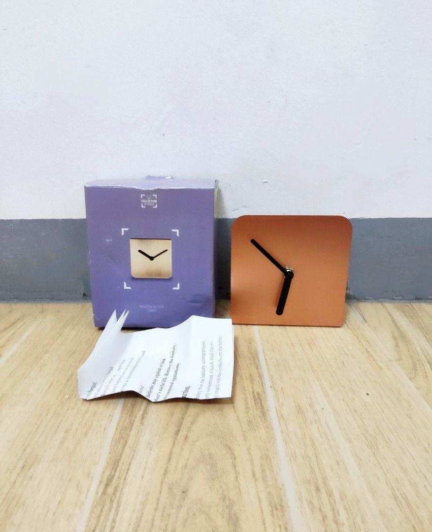 The Collection By Argos Metal Mantel Clock Copper on Carousell