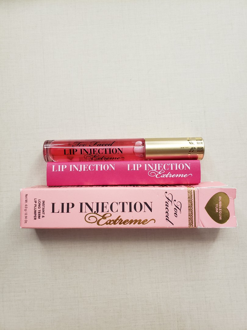 Too Faced Lip Injection Extreme In Bubblegum Yum G Full Size On Carousell