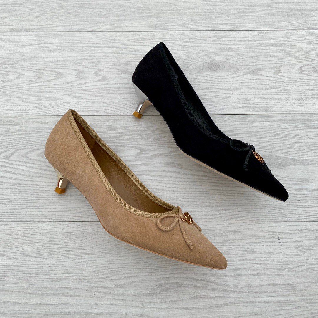 Tory burch suede heels online
