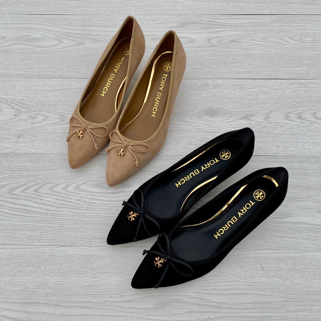 Tory burch cheap suede heels