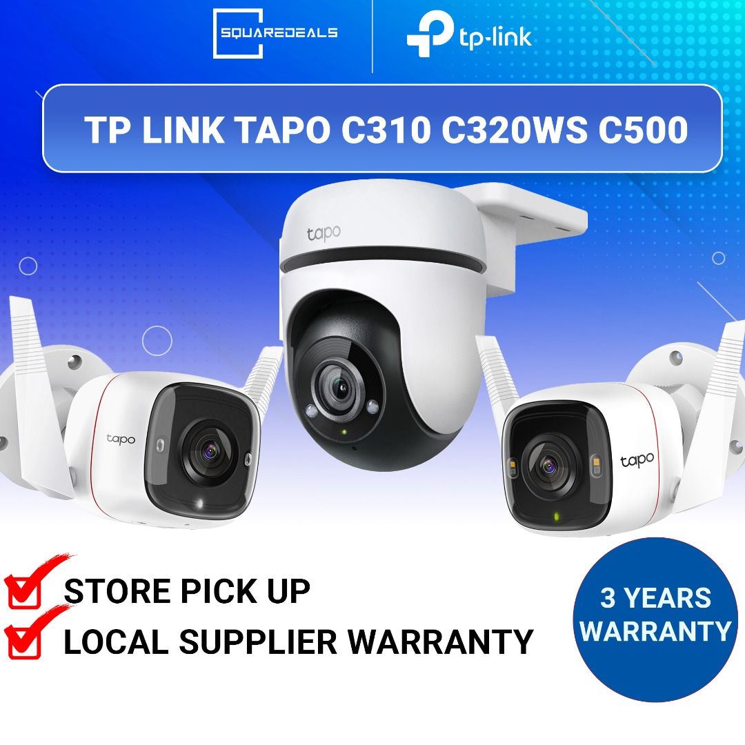 READY STOCK】TP-Link Tapo C510W 2K 3MP Outdoor Pan/Tilt IP Camera