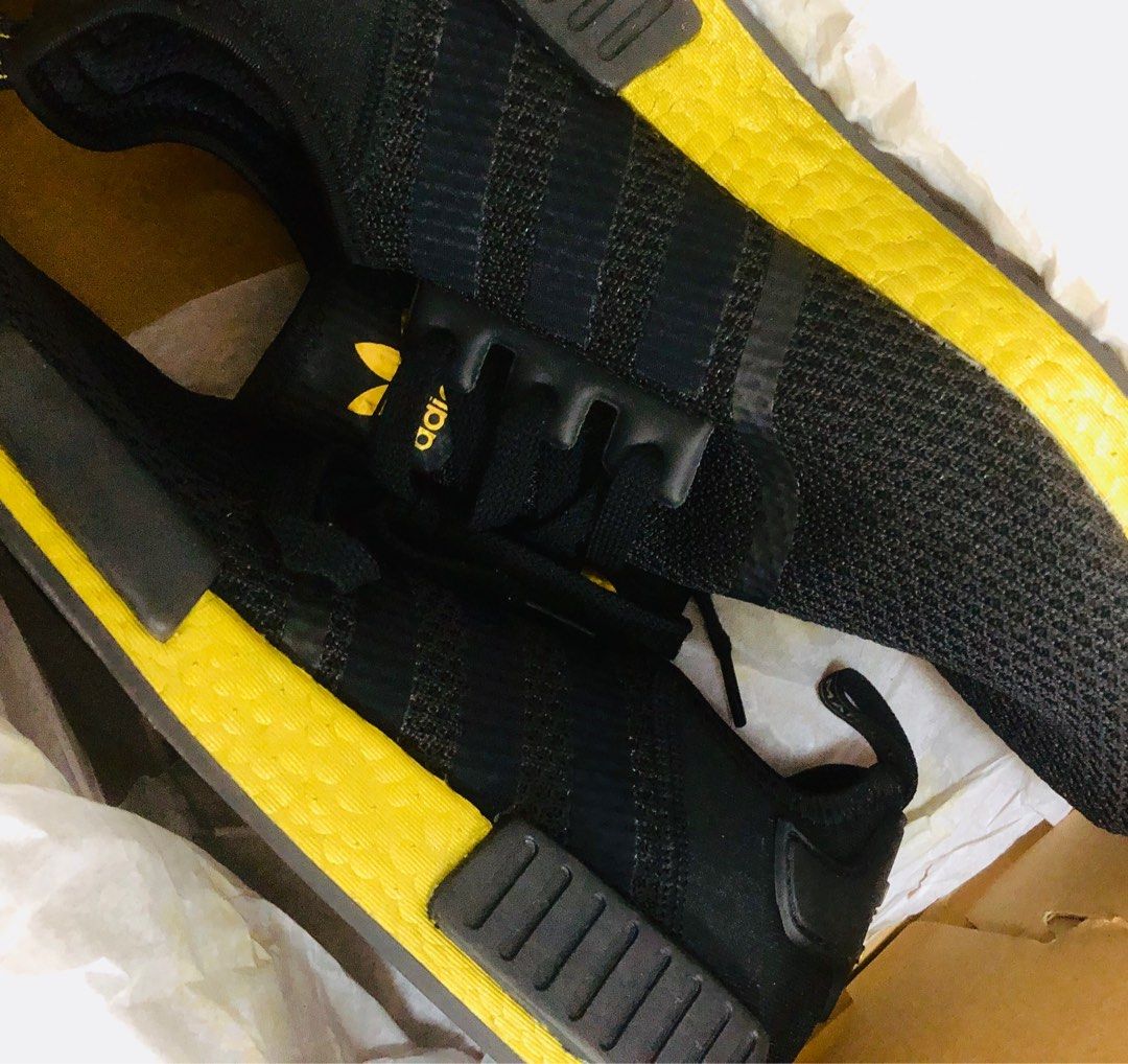 US 10 Adidas NMD R1 J Black Gold Metallic US 10 Men, Men's Fashion,  Footwear, Sneakers on Carousell