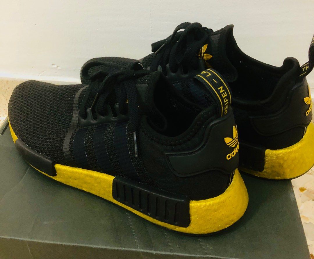 US 10 Adidas NMD R1 J Black Gold Metallic US 10 Men, Men's Fashion,  Footwear, Sneakers on Carousell