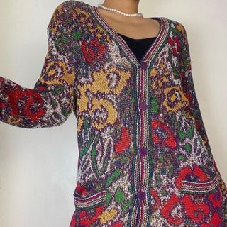 Vintage Knitted Cardigan Dress