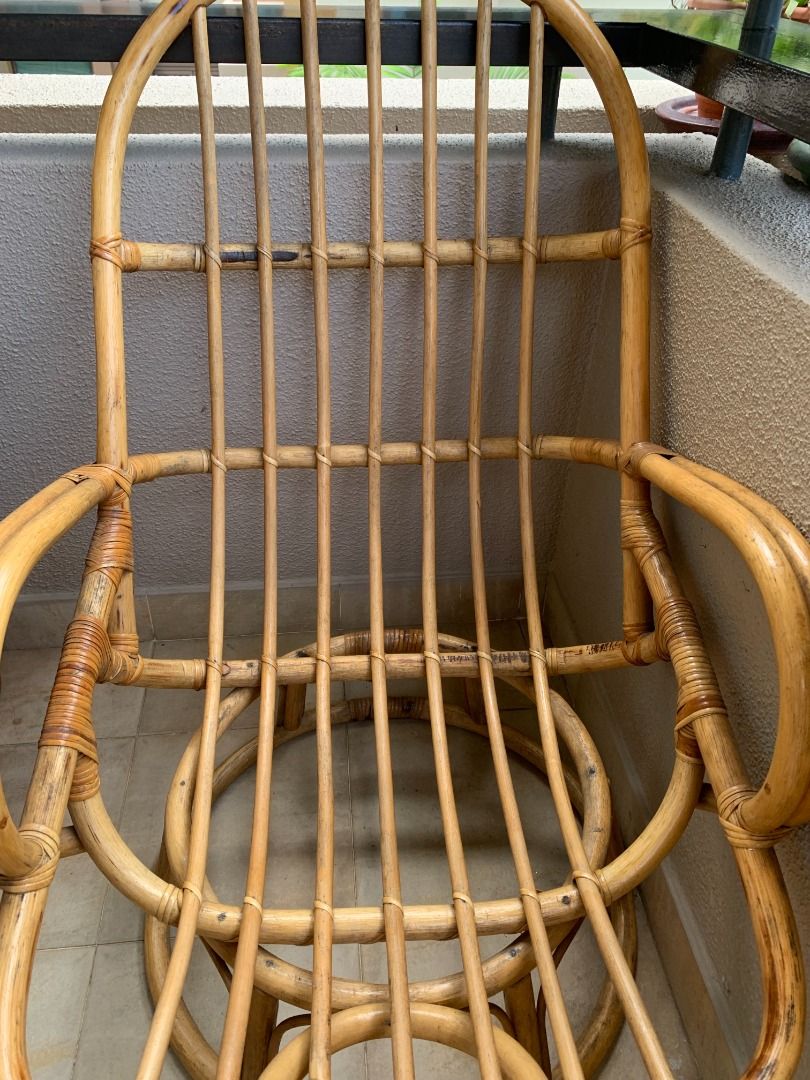 Vintage Rattan Chairs (60 for 2), Furniture & Home Living, Furniture