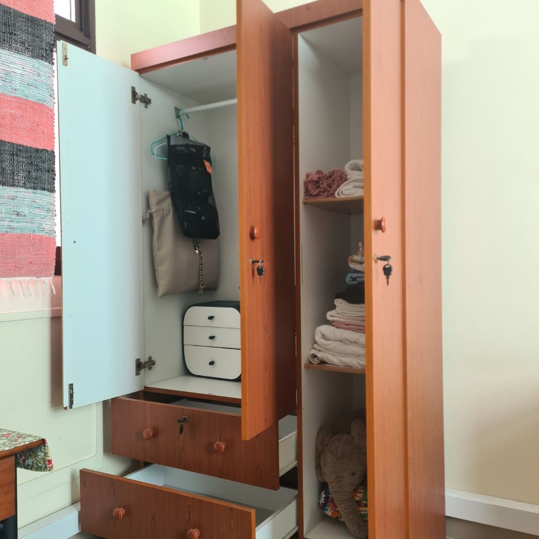 Wardrobe with lock, Furniture & Home Living, Furniture, Shelves
