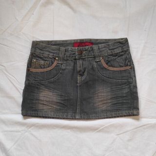 Y2K GRUNGE ACUBI CARGO / DENIM MINI SKIRT |90s star skirt gorp alternative punk subversive