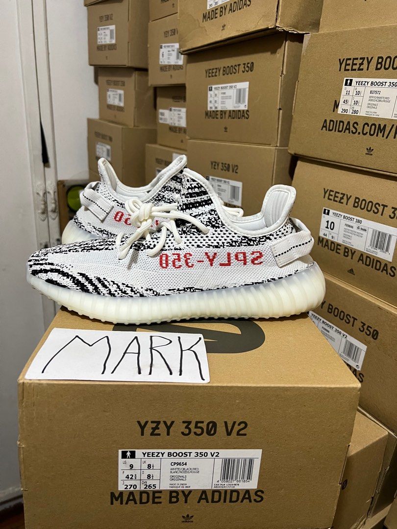 Yeezy Boost 350 v2 Zebra 2022 Restock Size 9 Men s Fashion