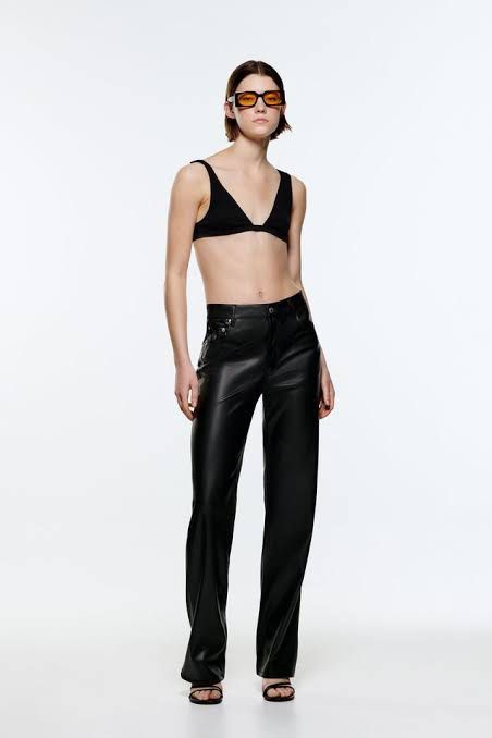 Zara 90s Faux Leather Trousers, Women's Fashion, Bottoms, Other Bottoms on  Carousell