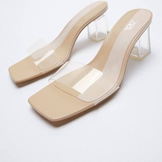 Zara vinyl mules discount