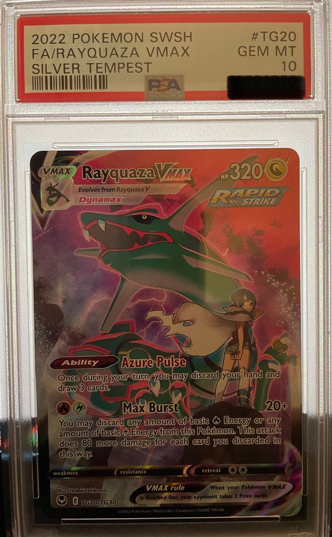 Rayquaza Vmax - TG29/TG30 - PSA 10 - Secret Rare - Silver Tempest