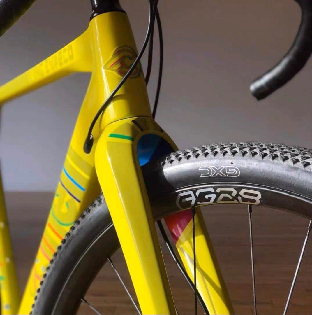 2023 cinelli zydeco yellow frameset 2988 gravel carbon frameset