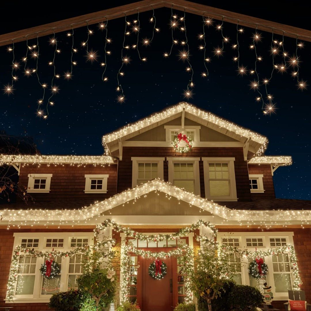 3006) ANSIO® OUTDOOR CHRISTMAS LIGHTS 2000 LED 70M/224FT ICICLE LIGHTS