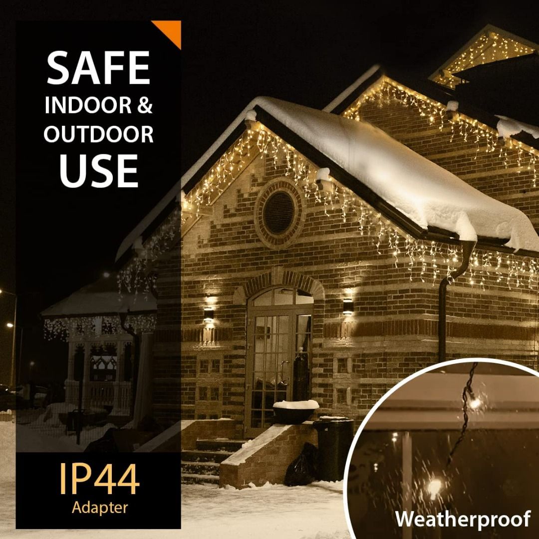 3006) ANSIO® OUTDOOR CHRISTMAS LIGHTS 2000 LED 70M/224FT ICICLE LIGHTS