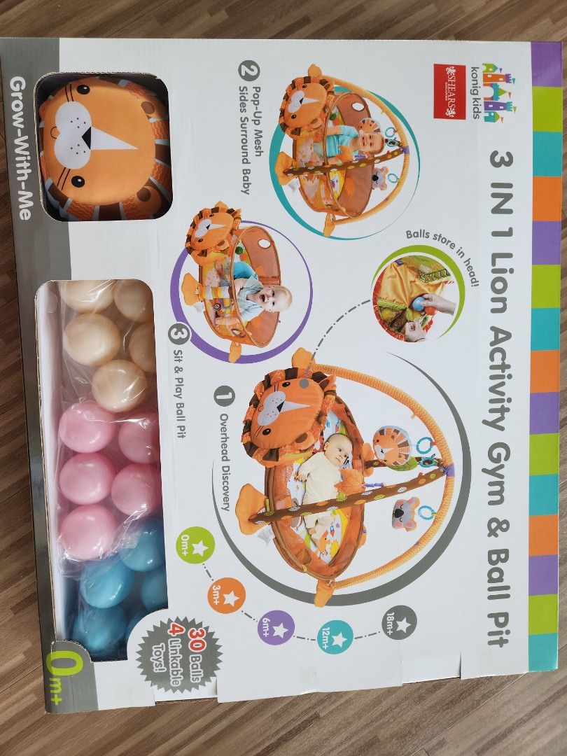 3 in 1 lion activity gym & ball pit new arrivals