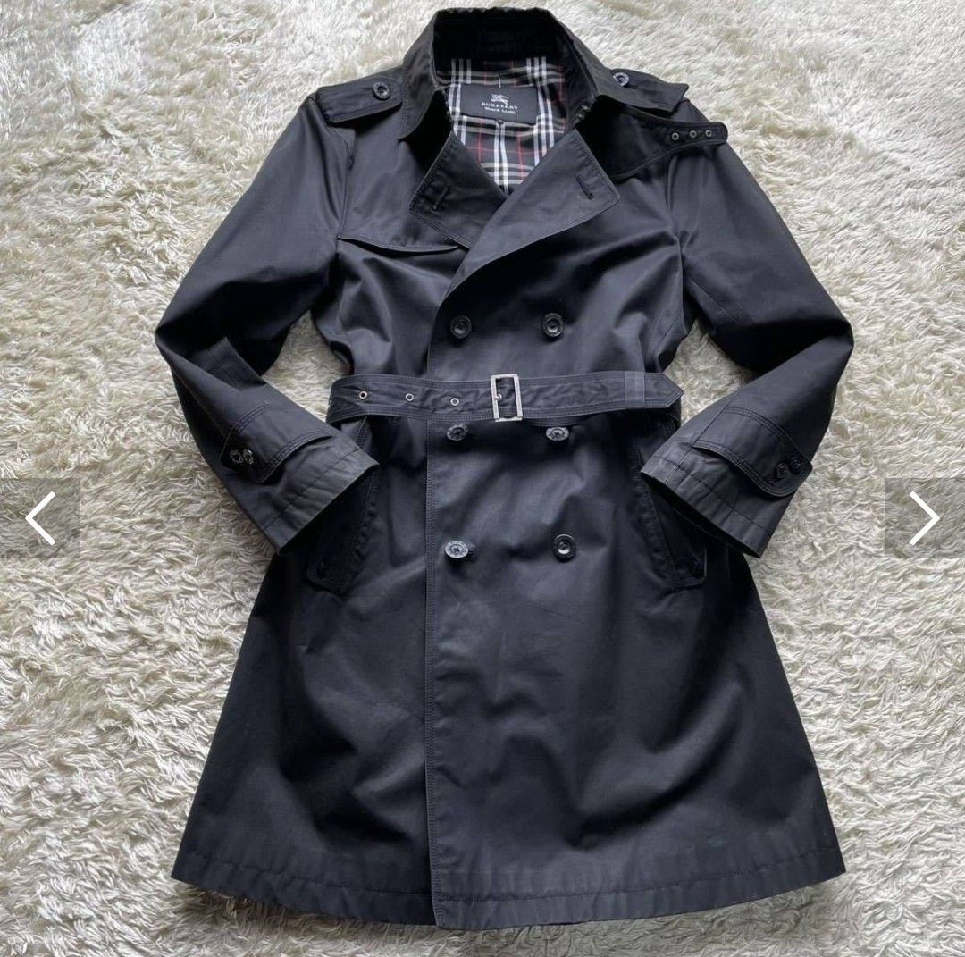 Burberry black deals label coat