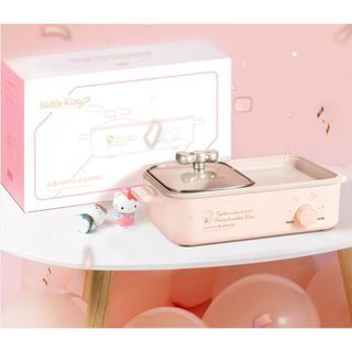 Rice Cooker & Warmer with Tray and Handle Hello Kitty Pink 0.4