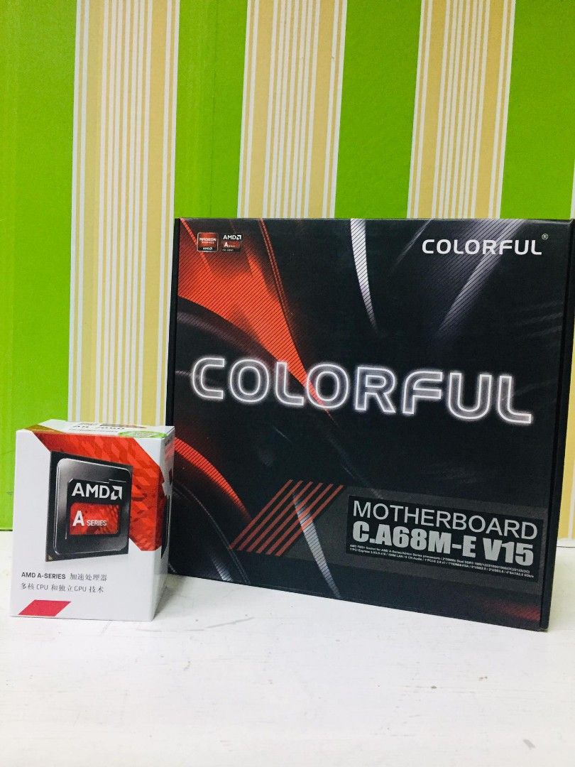A8-7680 Bundle (Category: Computer Parts) located in Quezon City. Submitted by monasa (Listing ID 1219637990, Image 1). Description: And A8-7680 bundle Colorful A68M / Onda A68 .
