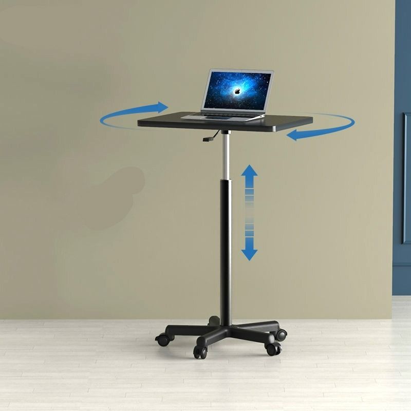 Adjustable Rolling Laptop Desk with Wheels Sit Stand Mobile, Furniture ...
