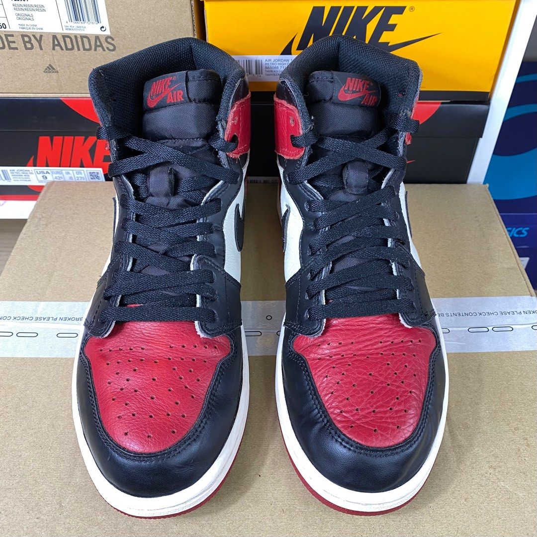 Jordan 1 retro high bred toe mens online