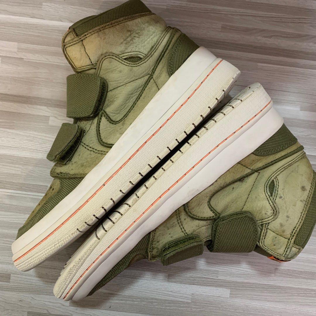 Air jordan 1 retro high double deals strap olive