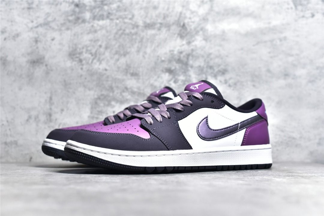 Air Jordan 1 low Golf White purple shoes Women s Fashion