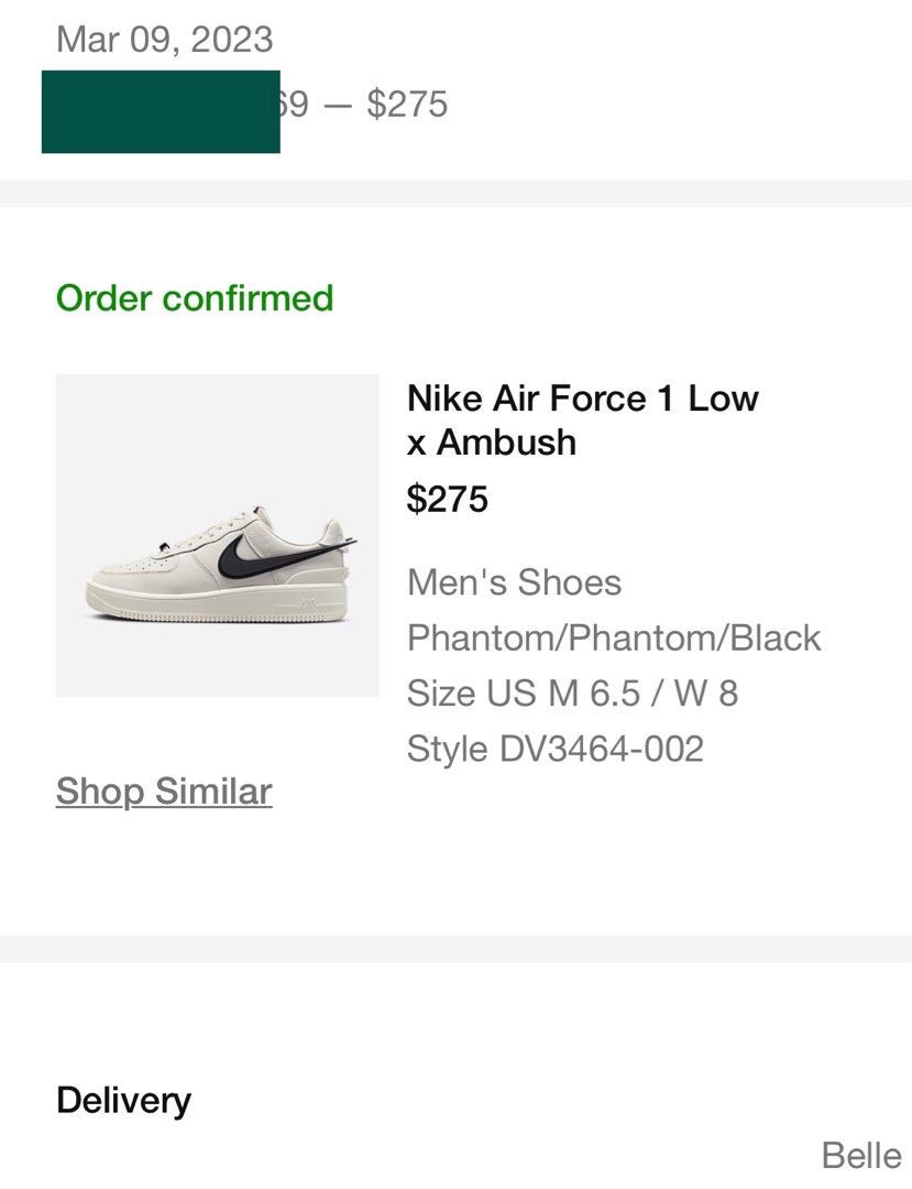 Nike air force store 1 size 6.5 mens
