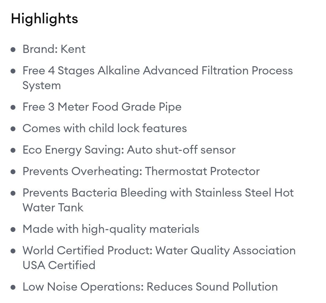 Aqua kent water purified alkaline, Furniture & Home Living, Kitchenware