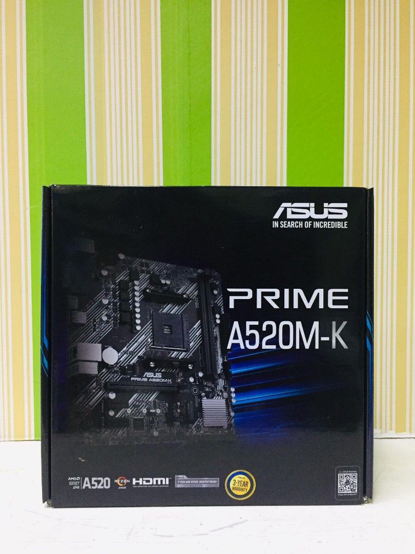 Asus Prime A520M-K (Category: Computer Parts) located in Quezon City. Submitted by monasa (Listing ID 1219636928, Image 1). Description: Asus prime A520M-K.