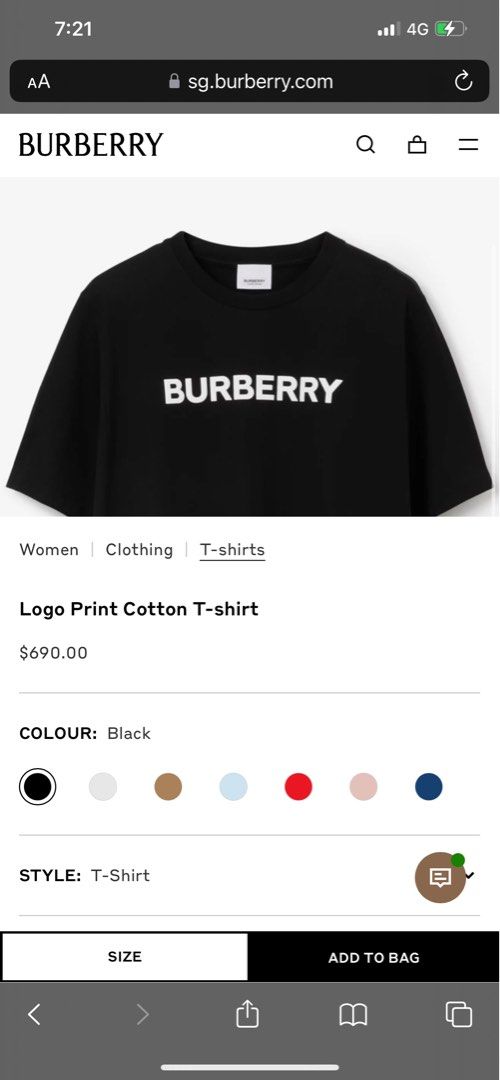 burberry t shirt white colour