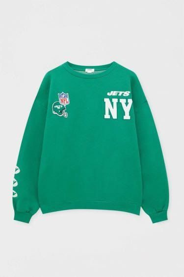 authentic green pull bear streetwear NFL pullover