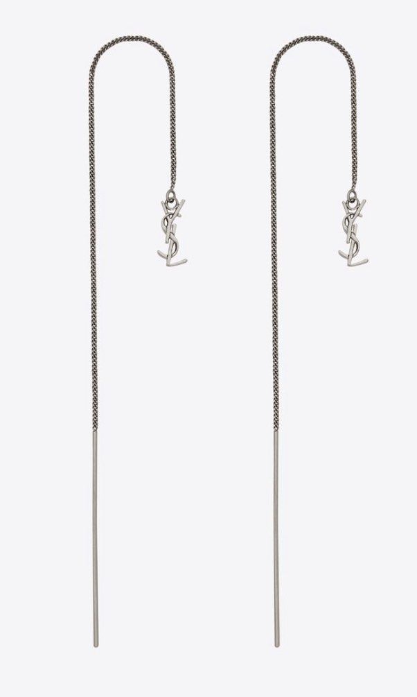 Opyum ysl long threader deals earrings in metal
