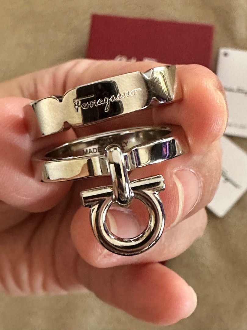 Authentic Salvatore Ferragamo silver scarf ring set (Category: Luxury Accessories) located in Taguig. Submitted by miles73 (Listing ID 1219606438, Image 2). Description: LOW BALLERS WILL NOT BE ENTERTAINED .