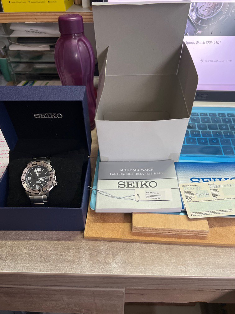 Authentic Seiko Field Monster Full steel Black Automatic Watch SRP441k1 full set Men s Fashion Watches Accessories Watches on Carousell