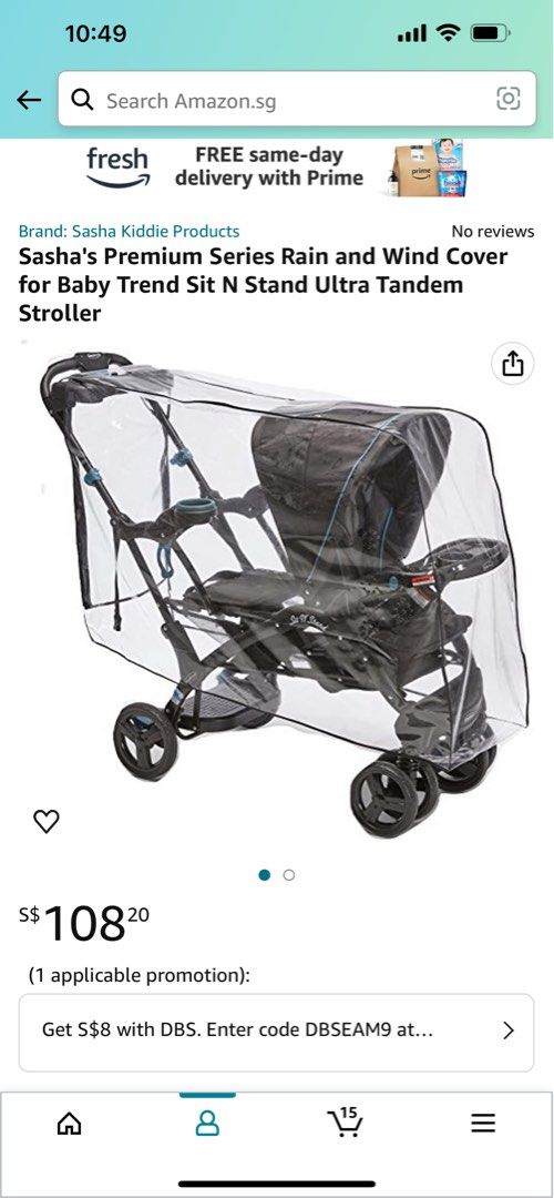 Baby trend sit deals and stand rain cover